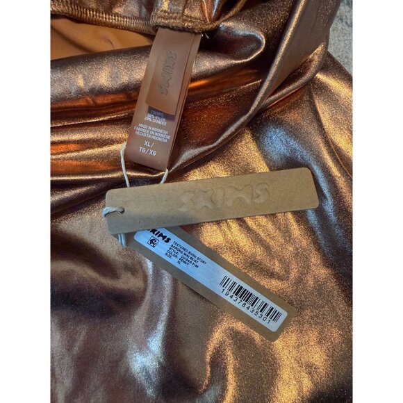 Skims Signature Swim Sarong Bronze Penny Mini Skirt XL Women's Cover Up - Picture 4 of 8